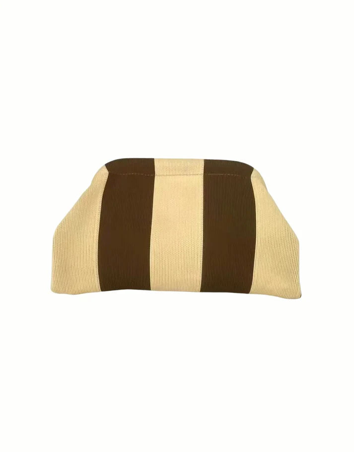 Stripe Cloud Clutch Bag(Expresso/Martini)