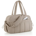 Beige Softline Quilted Carryall