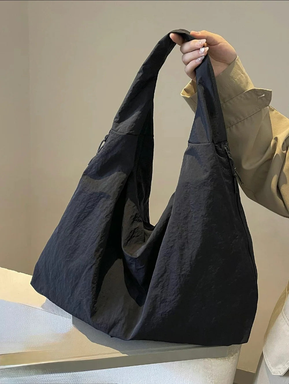 Casual Red Shoulder Tote Bag