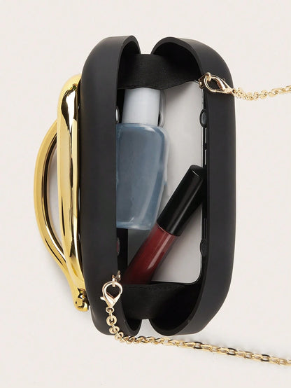 Black Closure Clutch Bag