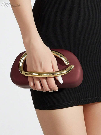 Gold Closure Clutch Bag