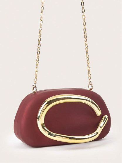 Gold Closure Clutch Bag