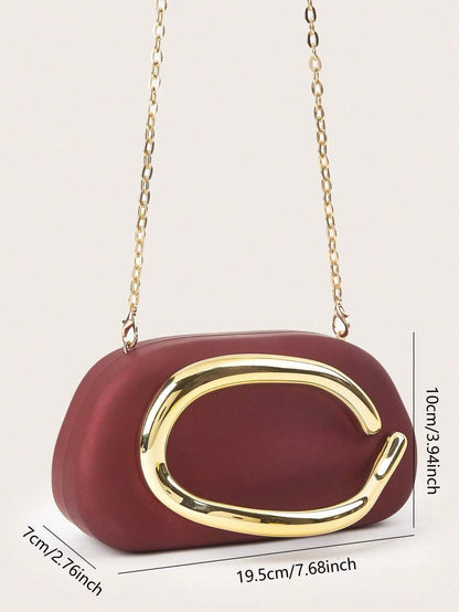 Gold Closure Clutch Bag