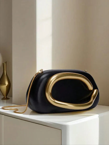 Black Closure Clutch Bag
