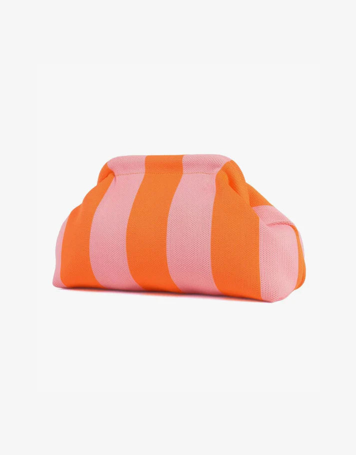 Stripe Cloud Clutch Bag(Orange/Pink)