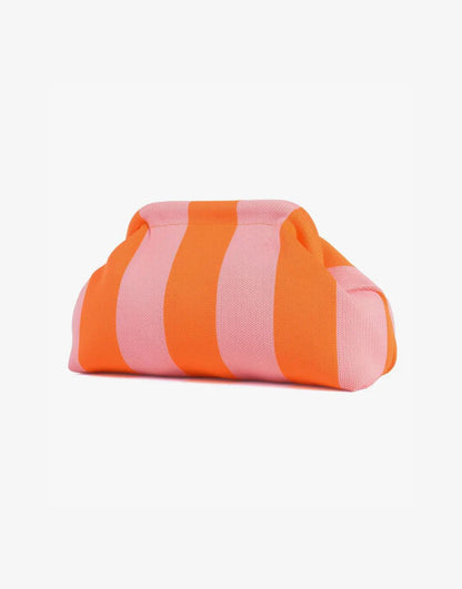 Stripe Cloud Clutch Bag(Orange/Pink)