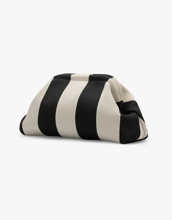 Stripe Cloud Clutch Bag(Black/White)