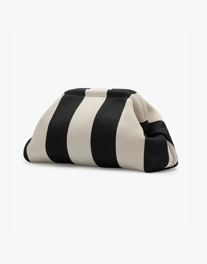 Stripe Cloud Clutch Bag(Black/White)