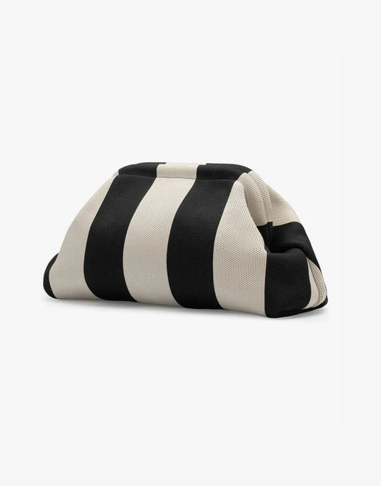 Stripe Cloud Clutch Bag(Black/White)