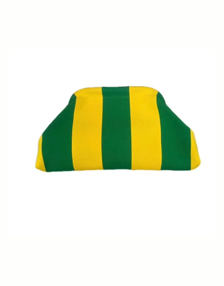 Stripe Cloud Clutch Bag(Yellow/Green)