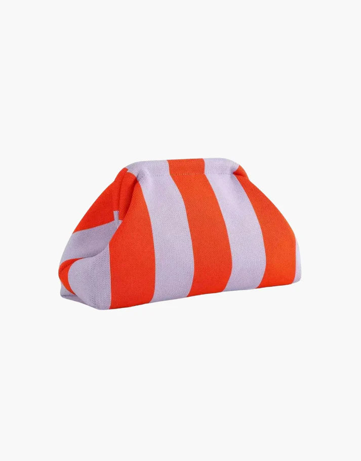 Stripe Cloud Clutch Bag(Orange/White)