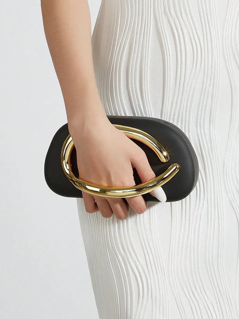 Black Closure Clutch Bag