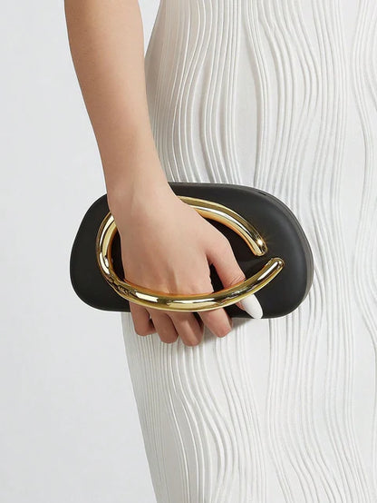 Black Closure Clutch Bag