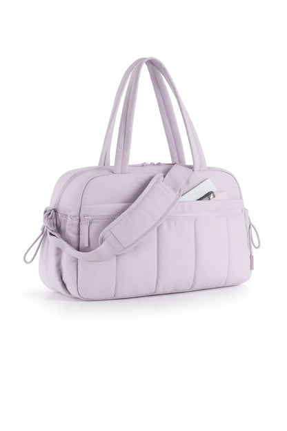 Beige Softline Quilted Carryall