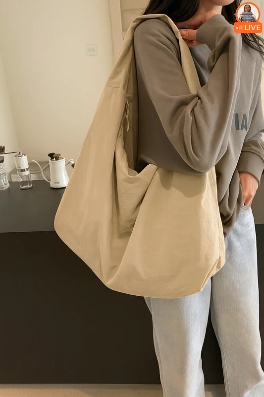 Casual Beign Shoulder Tote Bag