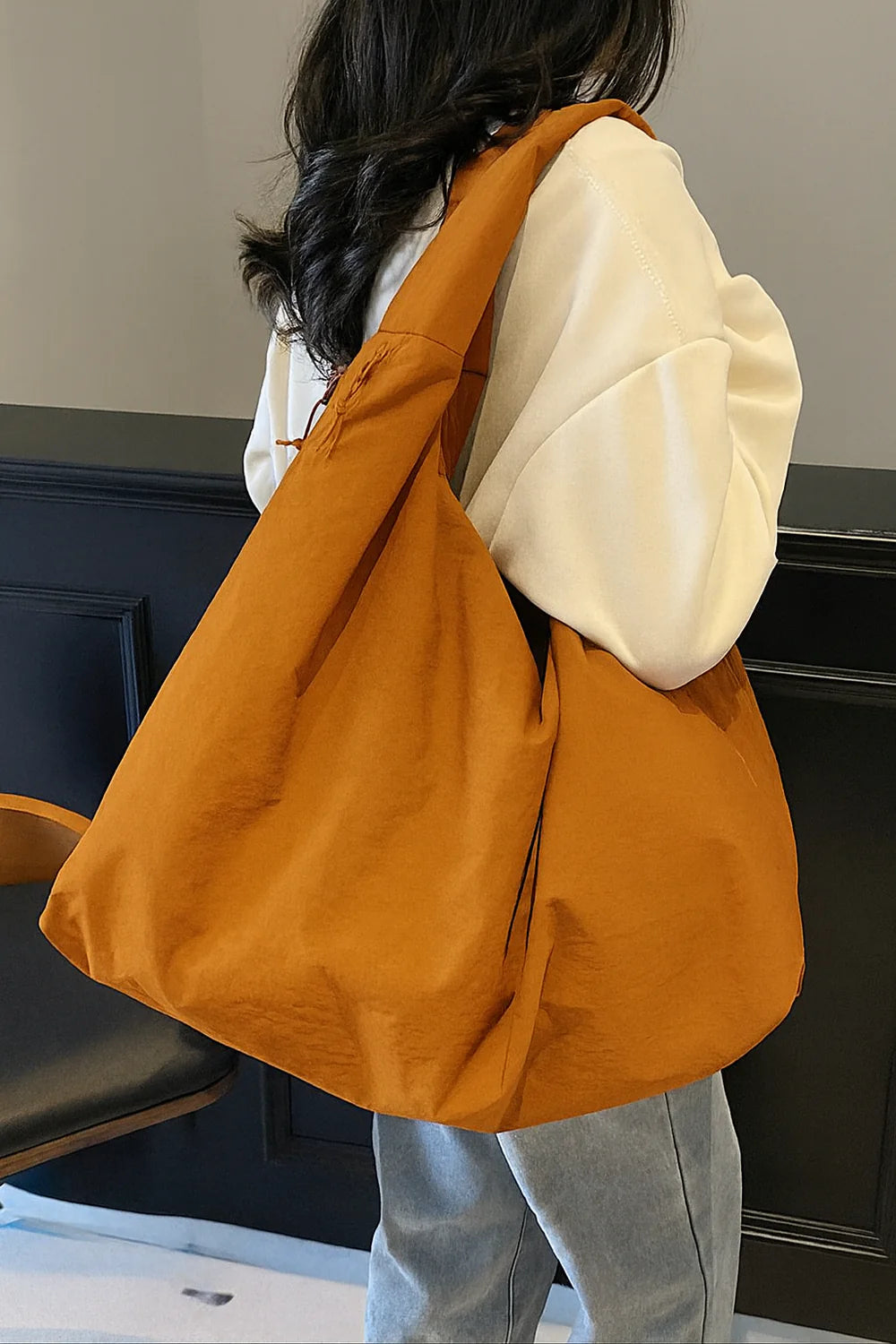 Casual Red Shoulder Tote Bag