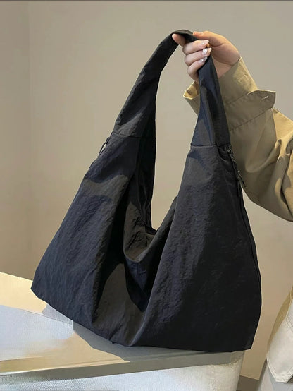 Casual Red Shoulder Tote Bag
