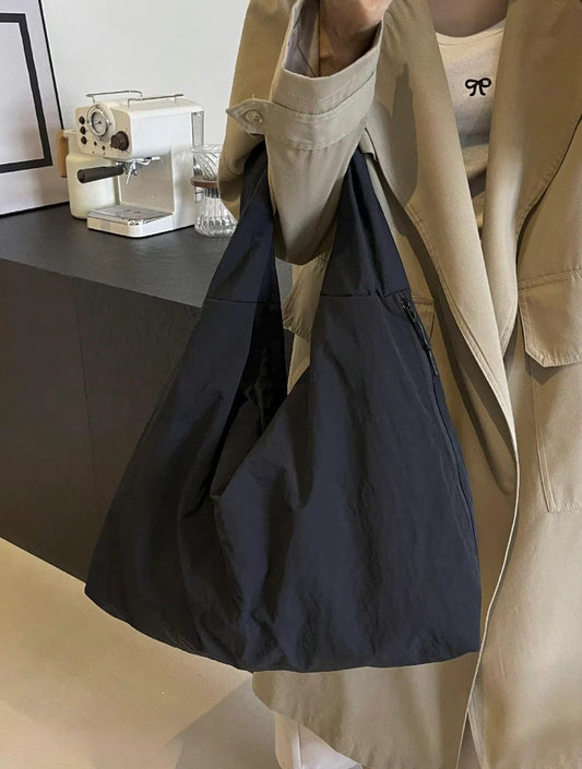 Casual Black Shoulder Tote Bag
