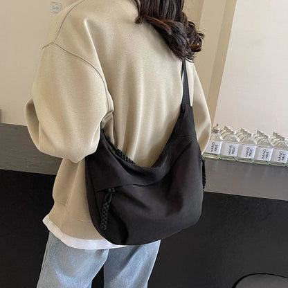 Beige Dumpling Crossbody Bag