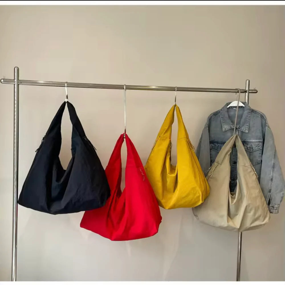 Casual Red Shoulder Tote Bag
