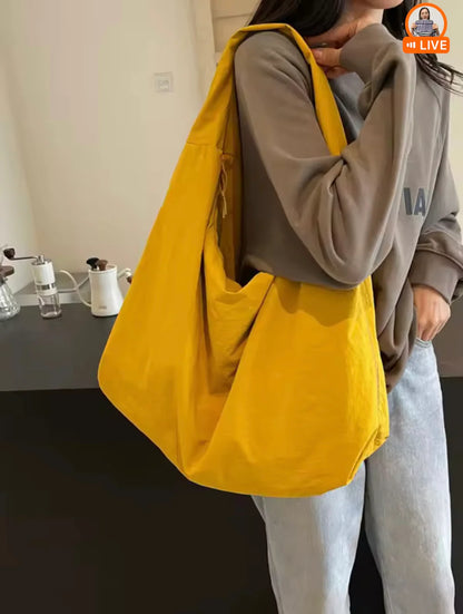 Casual Red Shoulder Tote Bag